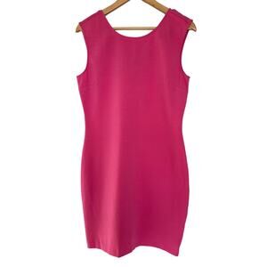 Juicy Couture Pink Solid Ponte Sleeveless Mini Bodycon Dress Large New Stretchy